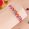 Dhiyona Beaded Thread Rakhi With Roli Chawal & Greetings Card