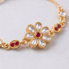 Dhiyona Set Of 2 Gold Toned Kundan Studded Bhaiya Bhabhi Rakhi