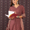 Dhiyona IE Ethnic Motifs Printed Sequinned Pure Cotton Kurta With Trousers & Dupatta