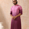 Indyancart ST Mens Ombre Shades of Pink Kurta