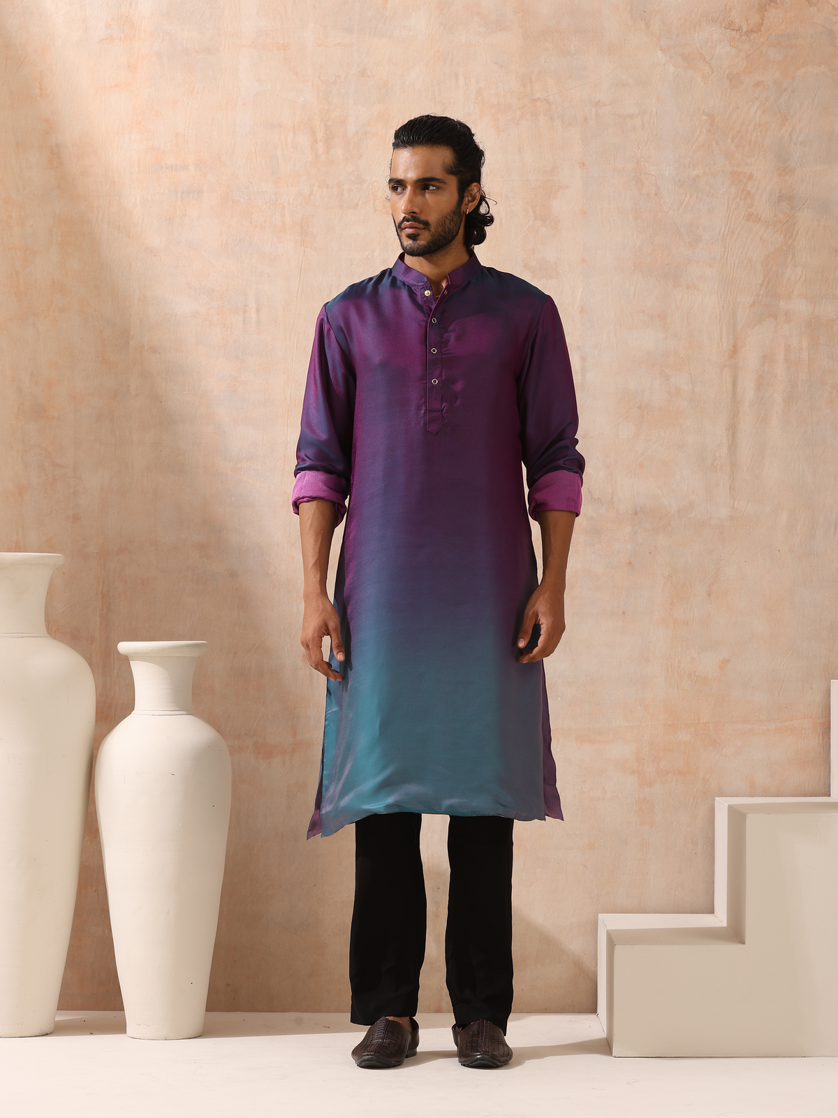 Indyancart ST Mens Reversible Rarity Ombre Kurta