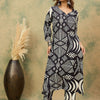 Dhiyona VA Women's Geometric Printed V-Neck Kurta with Trousers