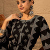 Dhiyona IE Ethnic Motifs Printed Pure Cotton Straight Kurta With Trousers