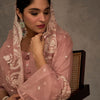 Dhiyona IE Floral Embroidered Thread Work Pure Cotton Straight Kurta & Trousers With Dupatta