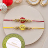 Dhiyona Set of 2 Red Beaded Thread Rakhi