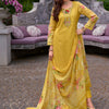 Dhiyona IE Women Floral Embroidered Cotton Kurta with Trousers & Dupatta