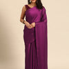 Dhiyona GR Women's Aahana Wisteria Purple Satin Saree