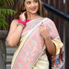 Dhiyona GR Women's Aardhya Cream Jamewar Kashmiri Soft Modal Silk Saree