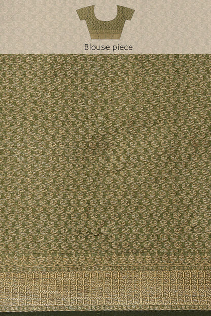Dhiyona GR Women's Aarvi Pickle Green Zari Woven Design Banarasi Organza Saree