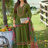 Dhiyona IE Women Floral Embroidered Kurta with Trousers & Dupatta