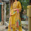 Dhiyona IE Women Floral Embroidered Regular Thread Work Kurta with Trousers & With Dupatta