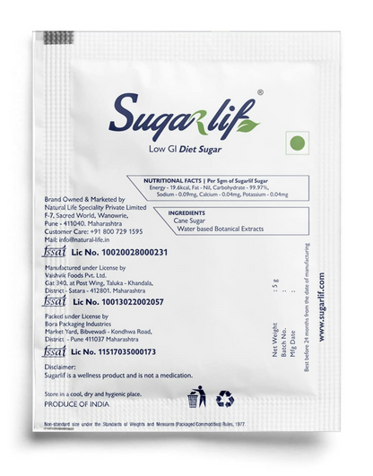 Sugarlif Low Gi Diet Sugar Diabetic Friendly Herbal Cane Sugar- Free