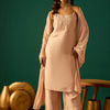 Indyancart VA Women Embroidered Regular Beads and Stones Kurta with Palazzos & Dupatta