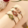 Dhiyona Set Of 3 Red Kundan-Studded & Beaded Rakhi With Roli Rice & Greeting Card