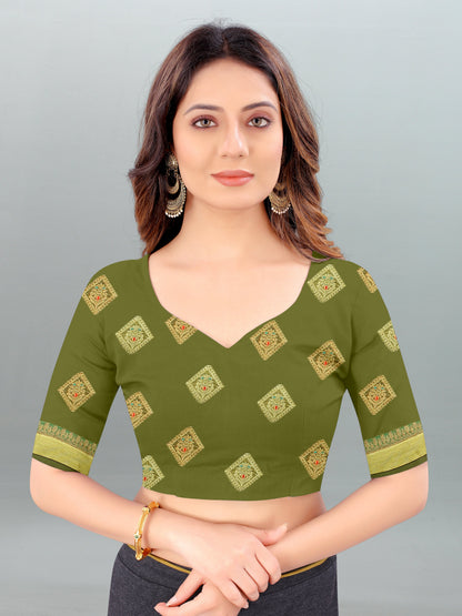 Dhiyona GR Women's Aksaya Pickle Green Organza Saree