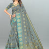 Dhiyona GR Women's Aksaya Stone Grey Organza Saree