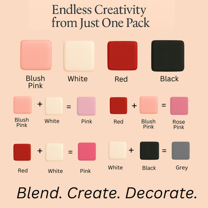 Confect Multipack of Blush Pink, White, Red and Black 28