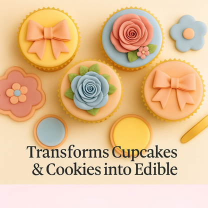 Confect Multipack of Lemon Yellow, Peach, Old rose and Baby Blue Sugarpaste 02