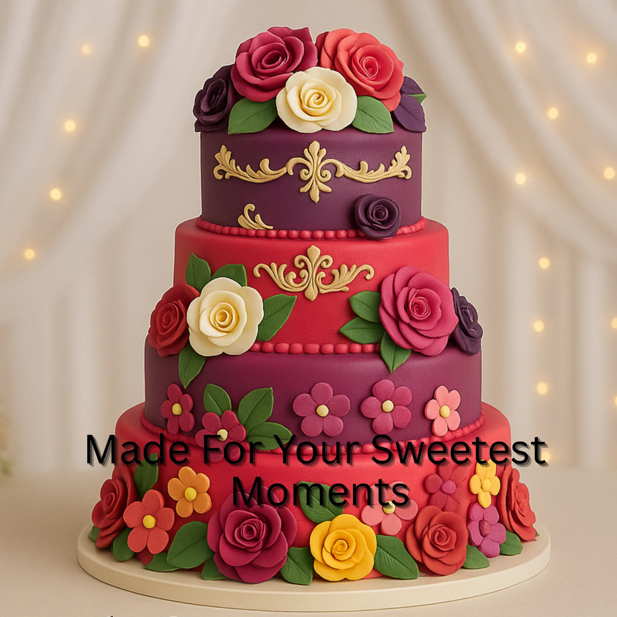 Confect Multipack of Melon Pink, Purple, Fuschia Pink and Old rose Sugarpaste 06