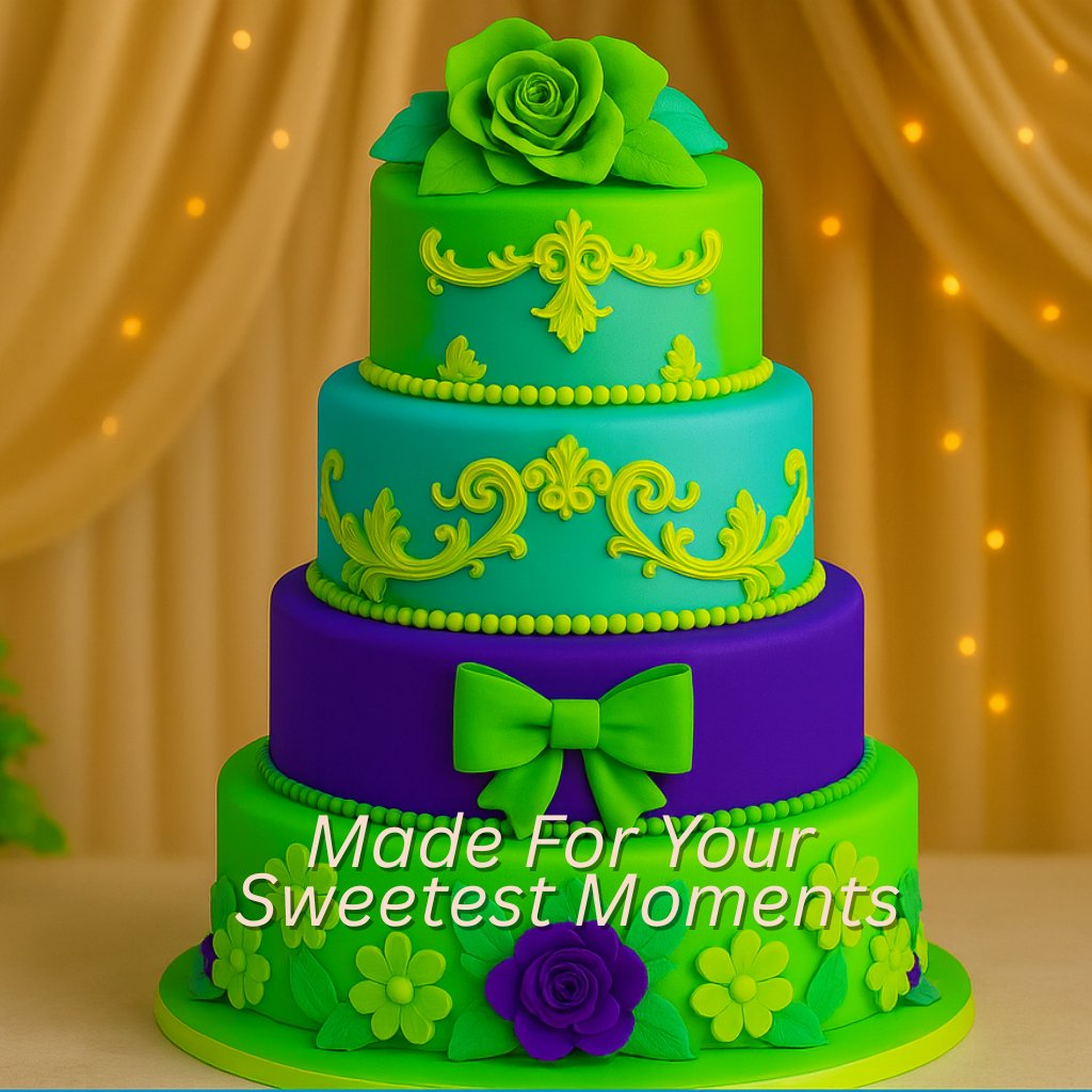 Confect Multipack of Neon Green, Electric Blue, Electric Purple and Lime Green Sugarpaste 03