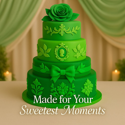Confect Multipack of Pea green, Lime Green, Neon Green and Emerald Green Sugarpaste 07