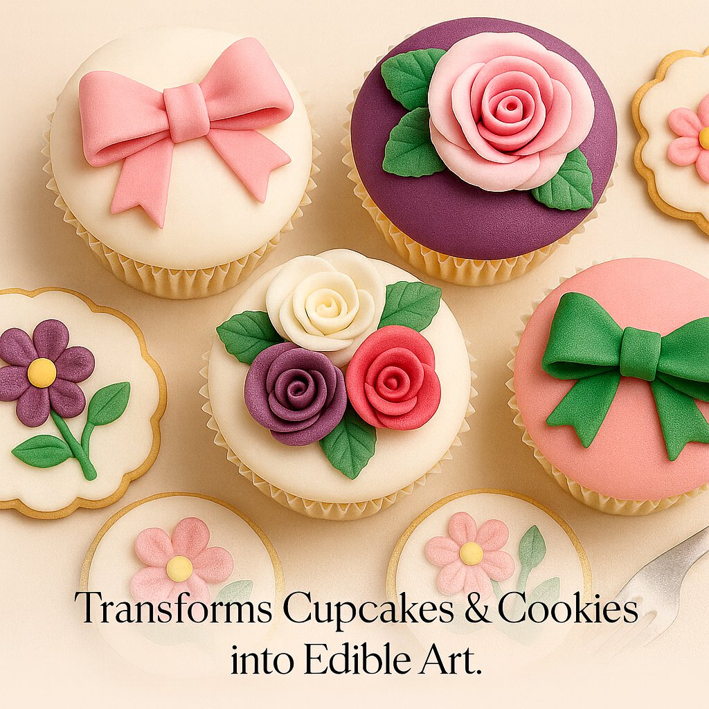 Confect Multipack of White, Hot pink, purple and Emerald green Sugarpaste 17