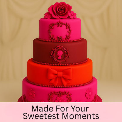 Confect Multipack of Magenta, Burgundy, Red and Neon Pink Sugarpaste 30