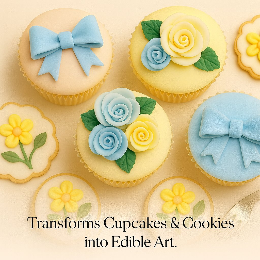 Confect Multipack of Pea Green, Skin, Lemon Yellow and Baby Blue Sugarpaste 29