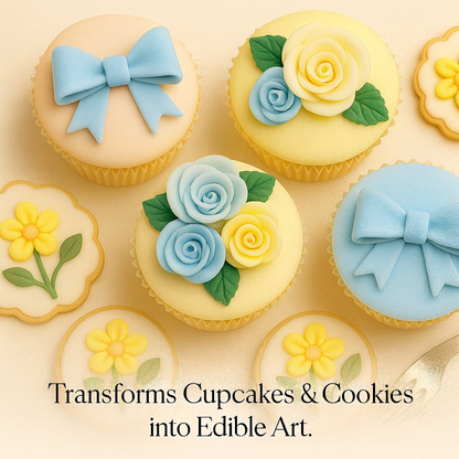 Confect Multipack of Pea Green, Skin, Lemon Yellow and Baby Blue Sugarpaste 29
