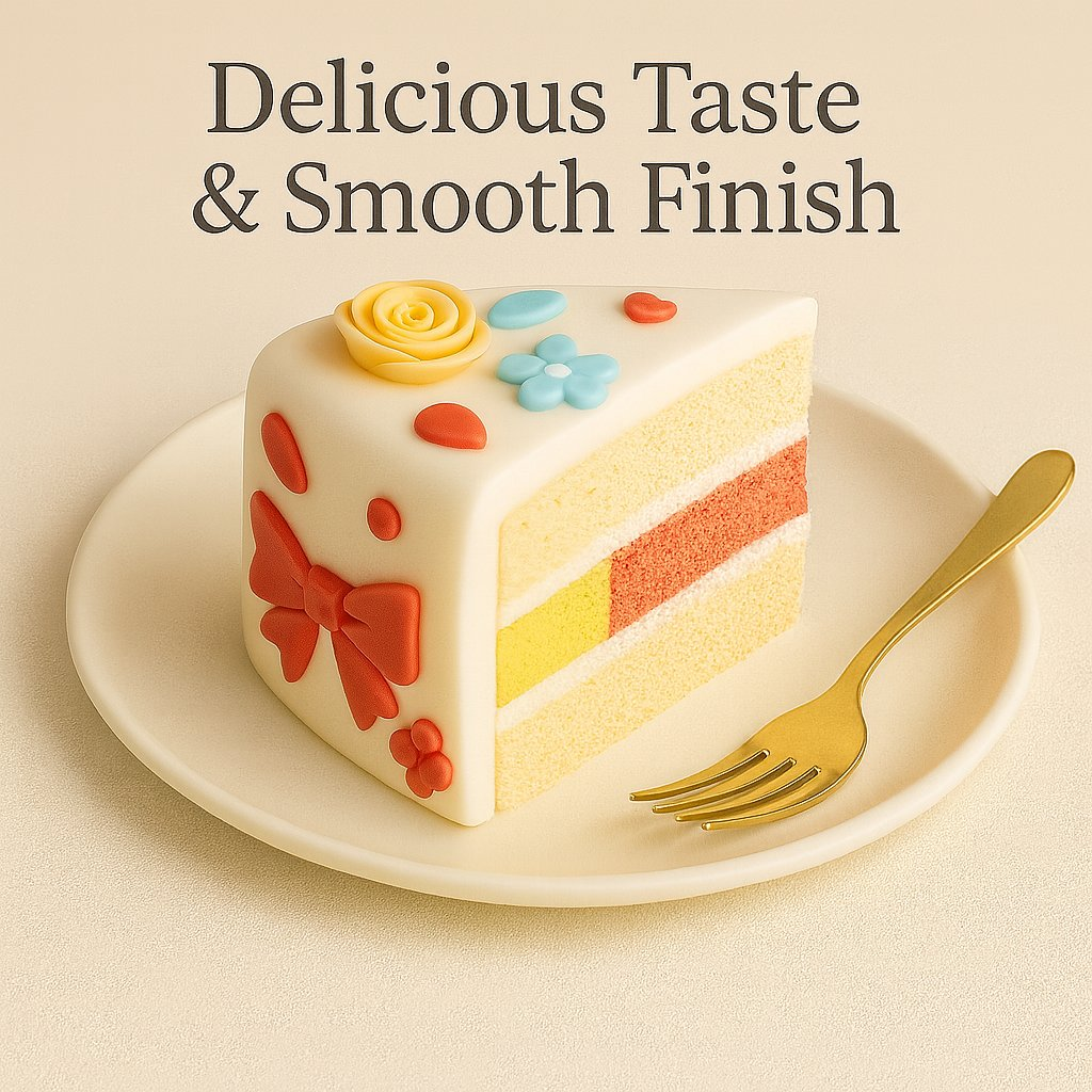Confect Multipack of Red, yellow, old rose and White Sugarpaste 12