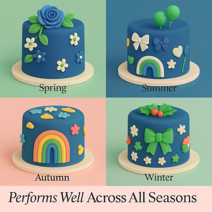 Confect Multipack of White, Electric Blue, Emerald Green and Royal Blue Sugarpaste 23
