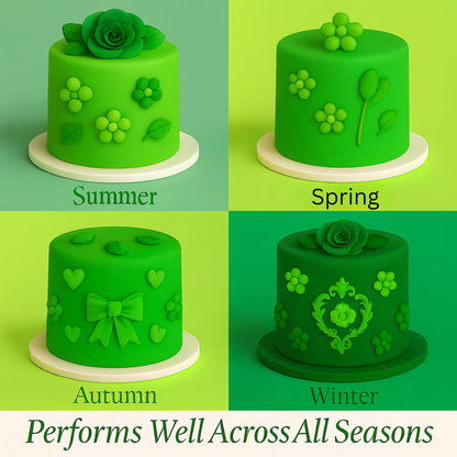 Confect Multipack of Pea green, Lime Green, Neon Green and Emerald Green Sugarpaste 07