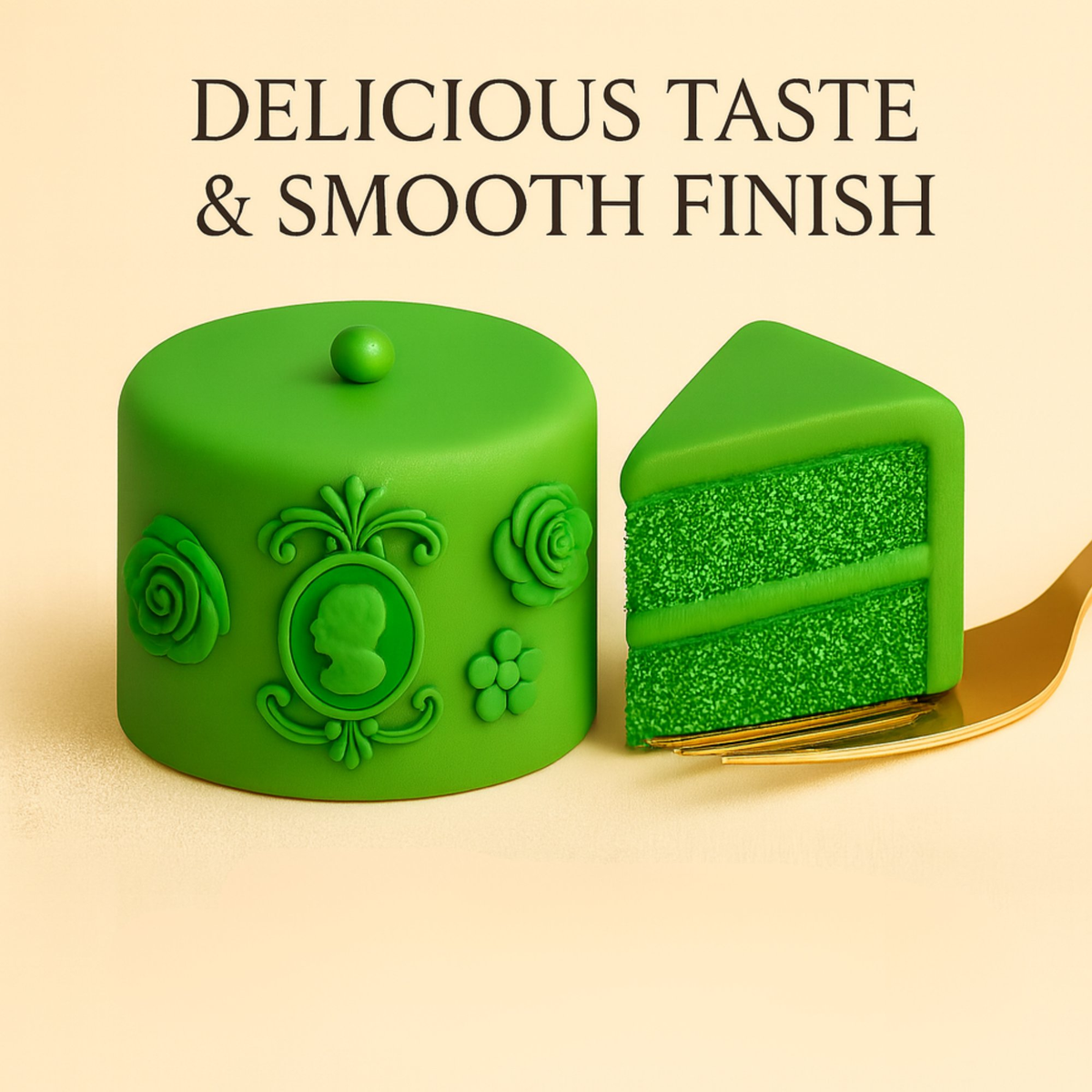 Confect Multipack of Pea green, Lime Green, Neon Green and Emerald Green Sugarpaste 07