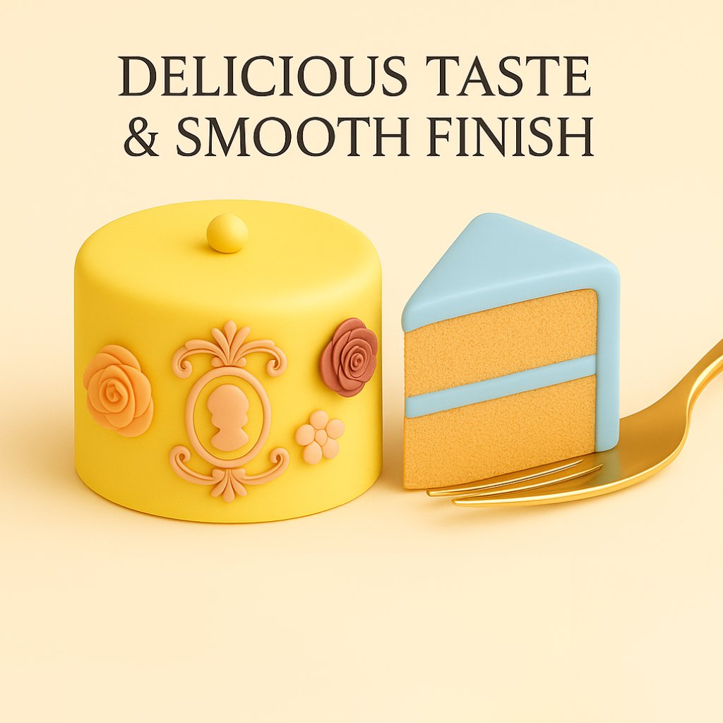Confect Multipack of Lemon Yellow, Peach, Old rose and Baby Blue Sugarpaste 02