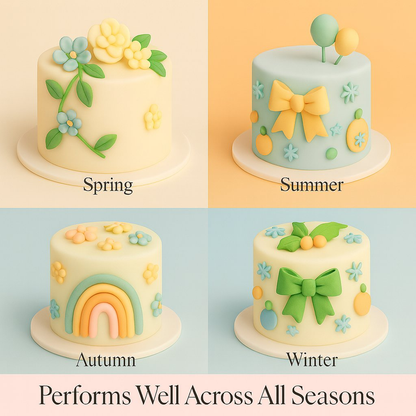Confect Multipack of Pea Green, Skin, Lemon Yellow and Baby Blue Sugarpaste 29