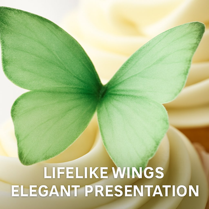 Confect Mint Green | Pack of 56 Edible Wafer Paper Butterflies