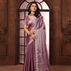 Dhiyona GR Women's Sundri Lavender Jimmi Choo Embroidered Saree