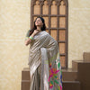 Dhiyona GR Women's Antara Grey Paithani Soft Blended Silk Saree