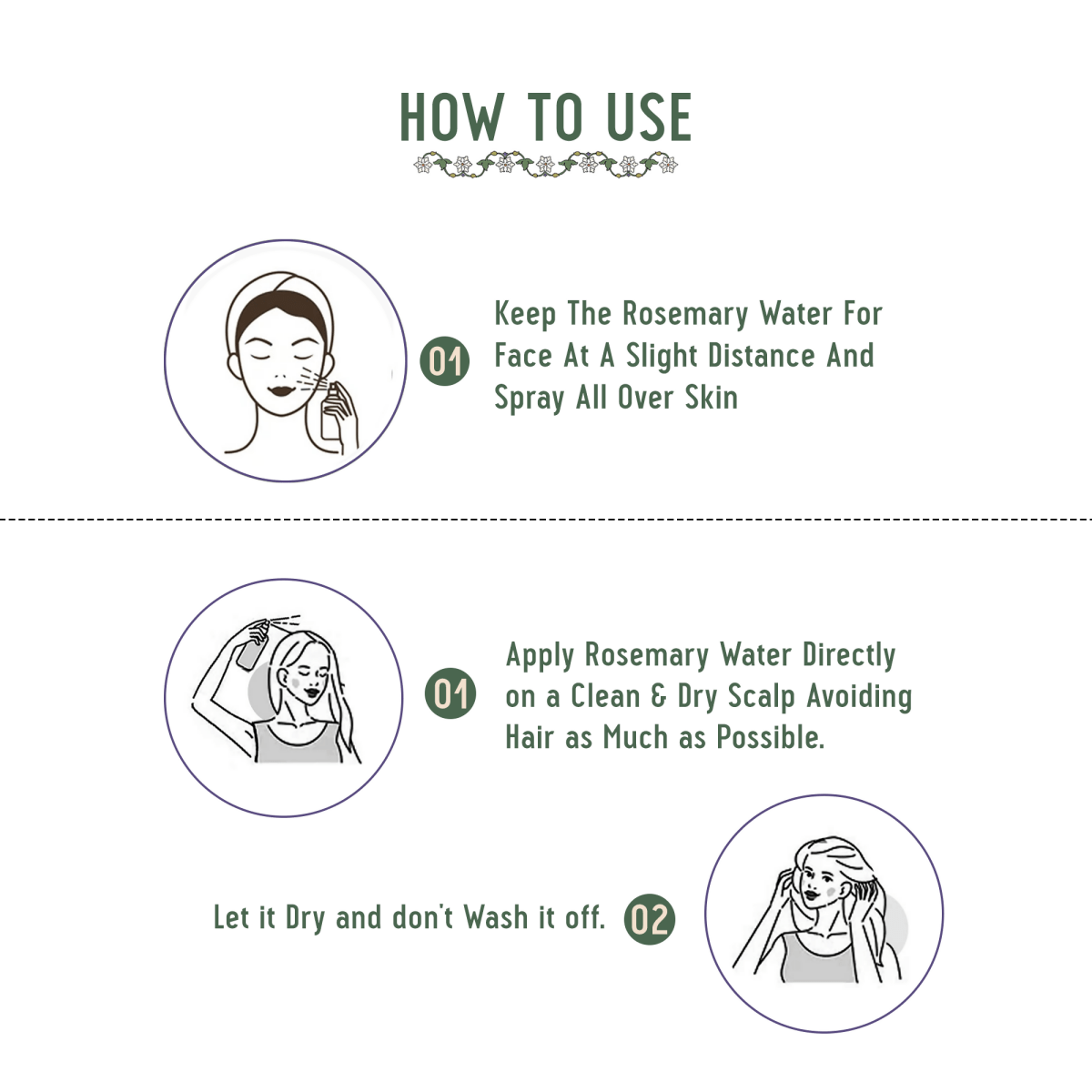 Avimee Herbal rosemary water hair spray for hair growth, scalp health, and hair fall control, with herbal ingredients.