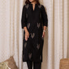 Dhiyona IE Women Ethnic Motifs Embroidered Regular Thread Work Cotton Kurta Set