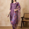 Dhiyona RV Women's Sequin Embroidered Kurta set With Dupatta