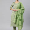 Dhiyona RV Women's Art Silk Fabric Embroidered Kurta Set With  Dupatta