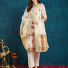 Dhiyona RV Women's Cotton Chanderi Fabric Jacquard Print Kurta Set With Dupatta