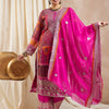 Dhiyona RV Women's Faux Georgette Fabric Zari Embroidery Kurtaset With Dupatta