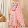 Dhiyona RV Women's Faux Georgette Fabric Thread Embroidery Kurta set With Dupatta