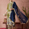 Dhiyona RV Women's Faux Georgette Fabric Zari Embroidery Kurtaset With Dupatta