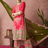 Dhiyona RV Women's Faux Georgette Fabric Zari Embroidery Kurtaset With Dupatta