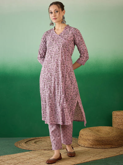 Indyancart RV Women's Exclusive Soft Cotton Fabric Printed Kurta With Pants