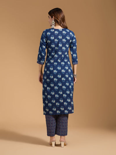 Indyancart RV Women's Exclusive Soft Cotton Fabric Printed Kurtaset With Dupatta