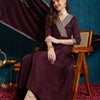 Dhiyona RV Women's Exclusive Roman Silk Fabric Solid Print Anarkali Kurtaset With Dupatta.